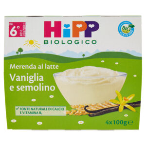 Hipp Merenda al Latte Vaniglia Semolino 4x100g