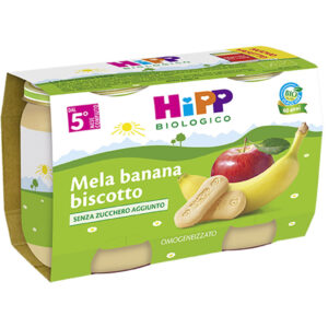 Hipp Merende di Frutta Mela Banana Biscotto 2x125g