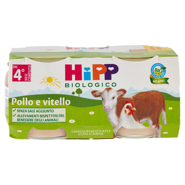 Hipp Omogenizzati Carne Pollo e Vitello 2x80g