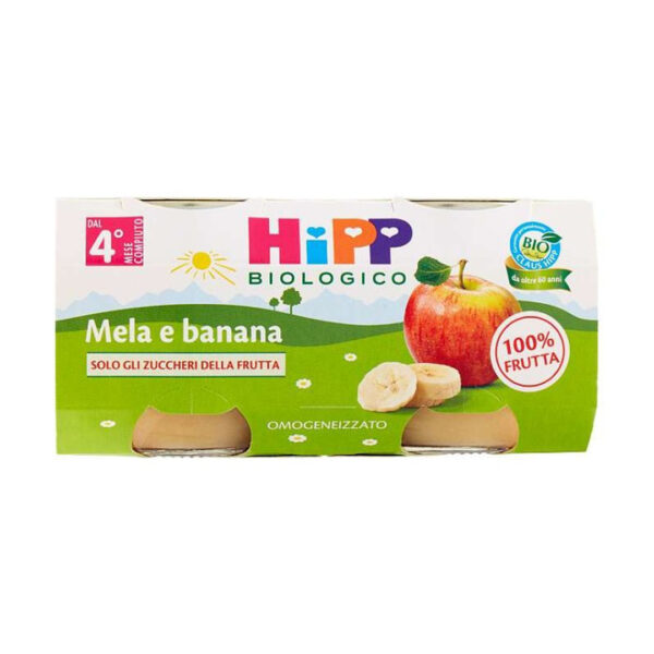 Hipp Omogenizzato Bio Mela Banana 2x80g
