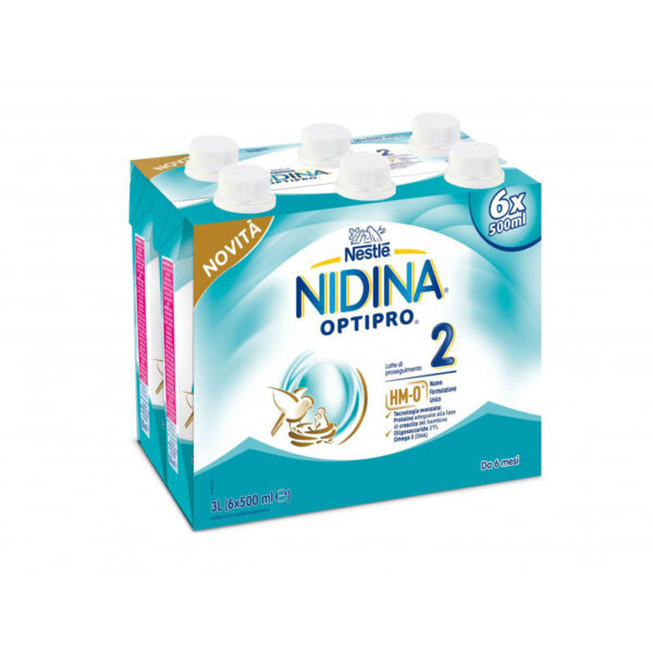 Nidina Latte Liquido Optipro 2 6x500ml