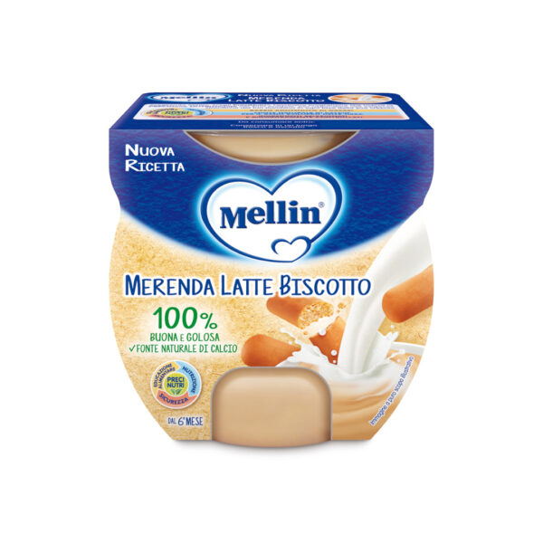 Mellin Merenda Latte Biscotto 2x100g